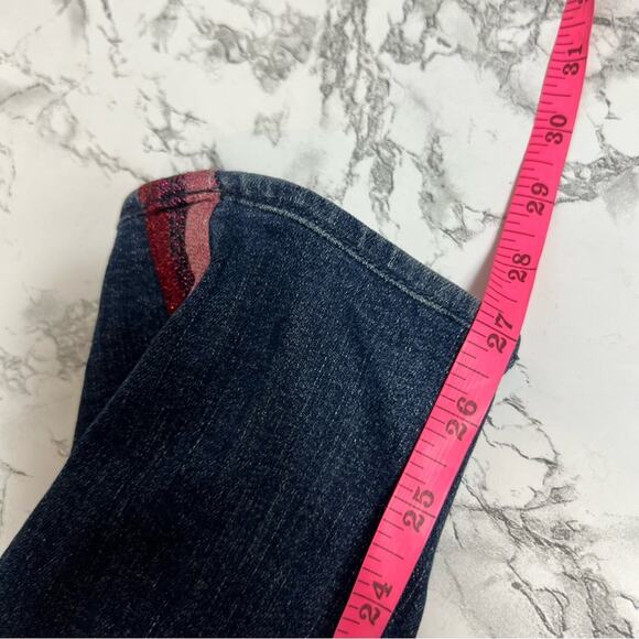 MOTHER High Waisted Looker Jeans in Here Kitty, Kitty Glitter Racer Size 28 - Picture 8 of 9